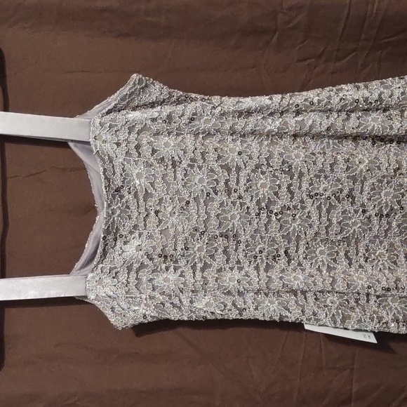 R&M Richards Lace Sequin Dress with Matching Boloro - Picture 9 of 15